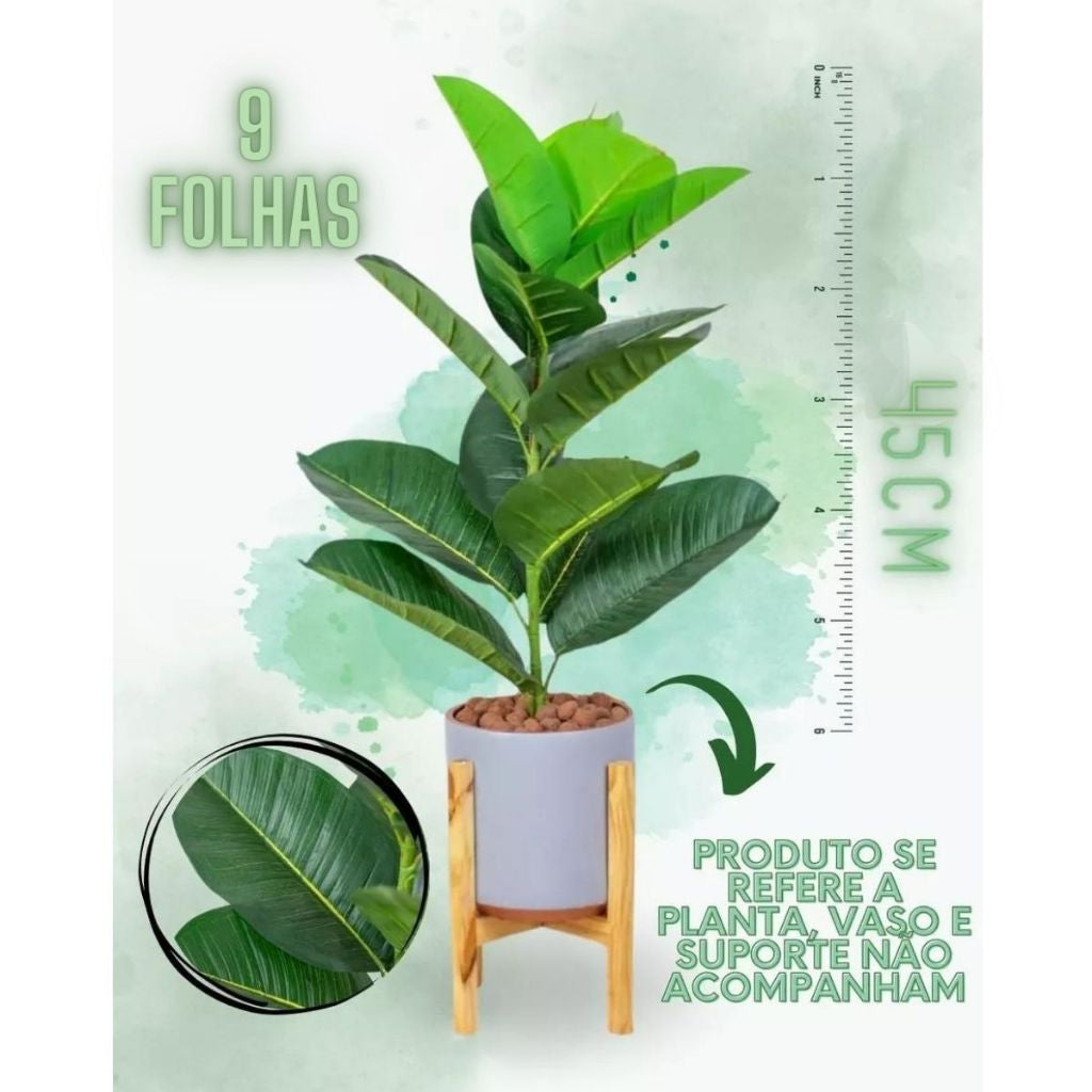 Planta Folha Tropical Com Vaso